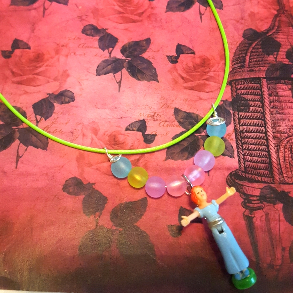 Disney Peter Pan Wendy Polly Pocket Cord Necklace
